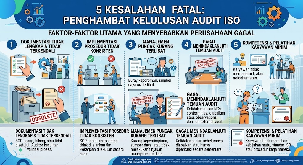 5 Kesalahan Fatal yang Sering Membuat Perusahaan Gagal Lulus Audit ISO